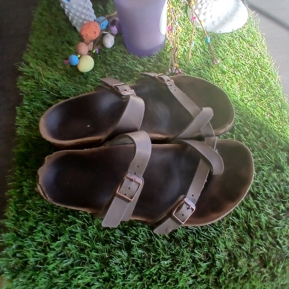 Birkenstock Size 38 Brown Double-Strap Sandals - Picture 2 of 5